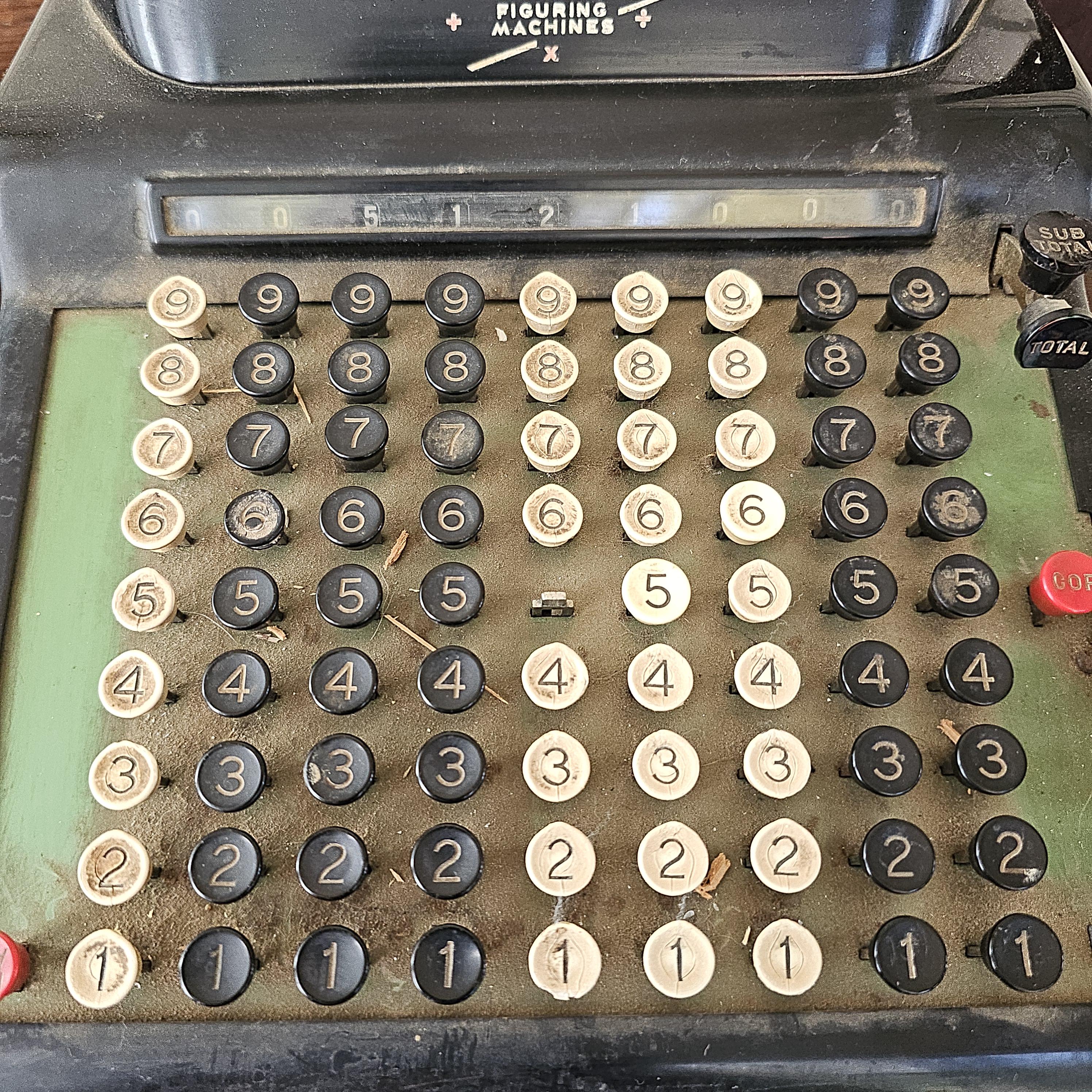 Vintage R.C. Allen Electric Figuring Machine: Industrial Decor, AS