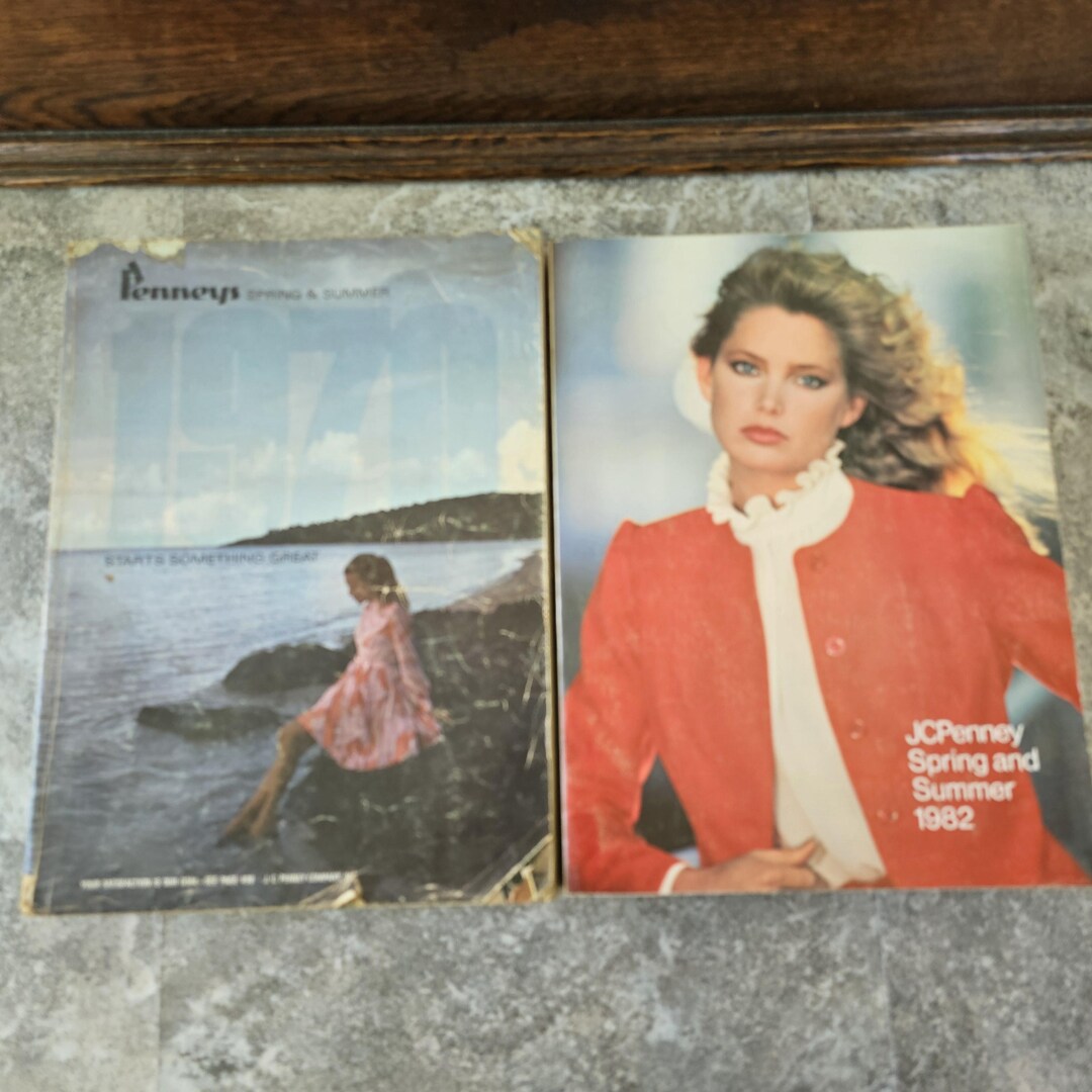 Vintage JC Penny Catalog, Large Fashion Magazine, Spring Summer Fall