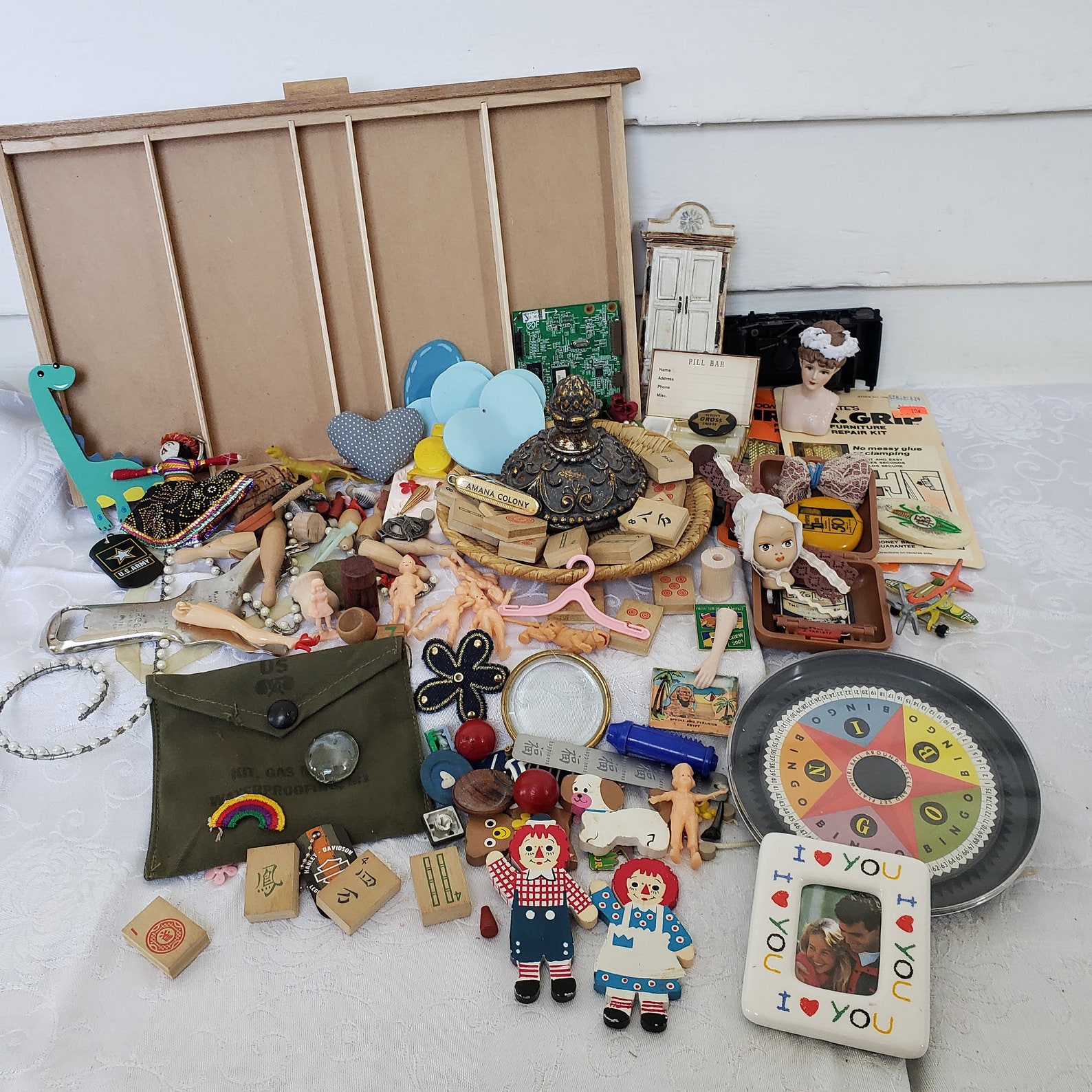 Vintage junk drawer lot customizable mystery box found Etsy