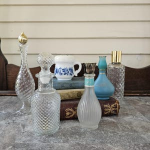 Vintage Avon Perfume Bottle Lot: Art Deco Refillable Vanity Decor
