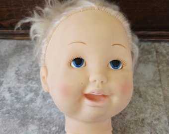 Large mechanical doll head: 9 inch, rubber