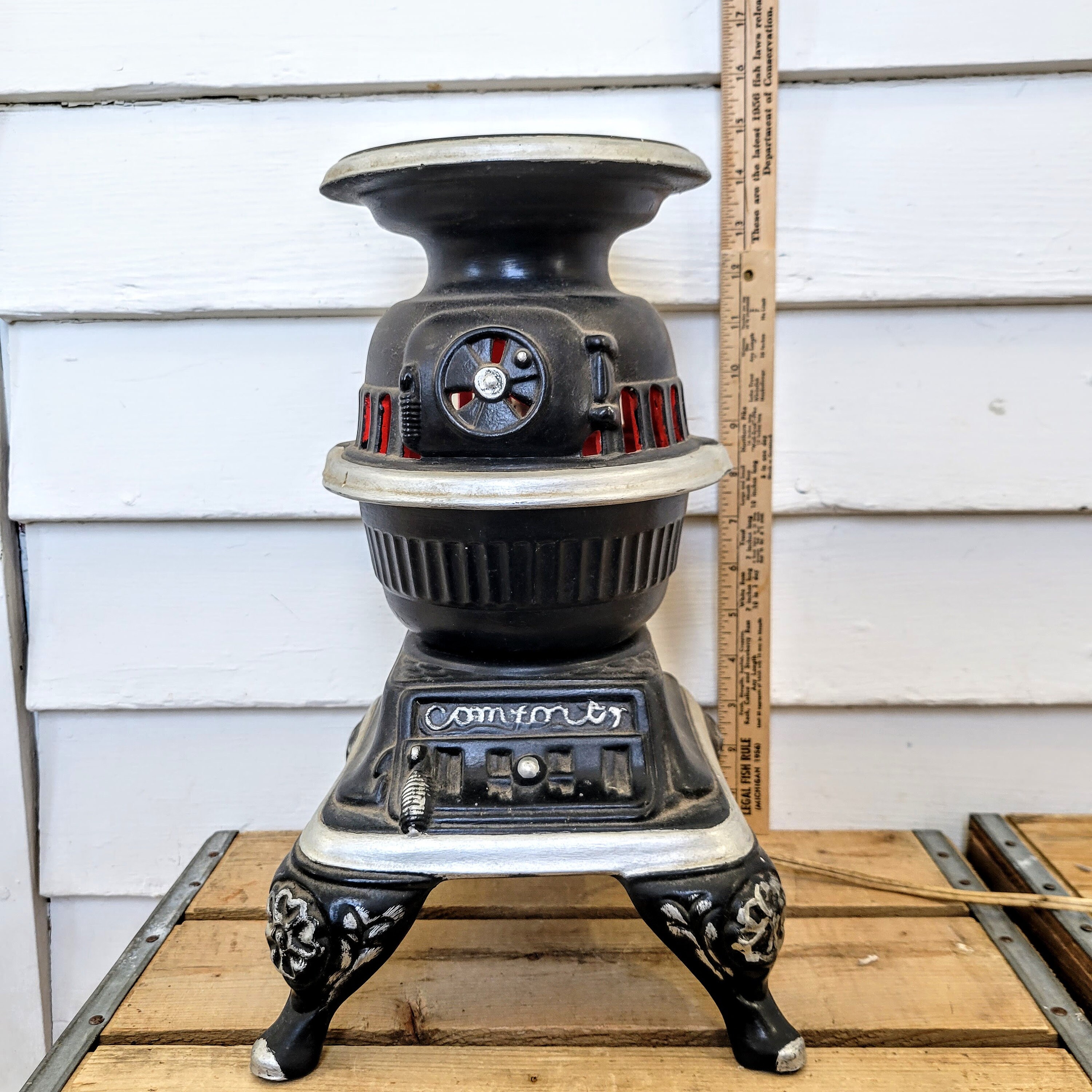 Vintage Arnel's Pottery Ceramic Pot Belly Stove Lamp - Etsy Norway