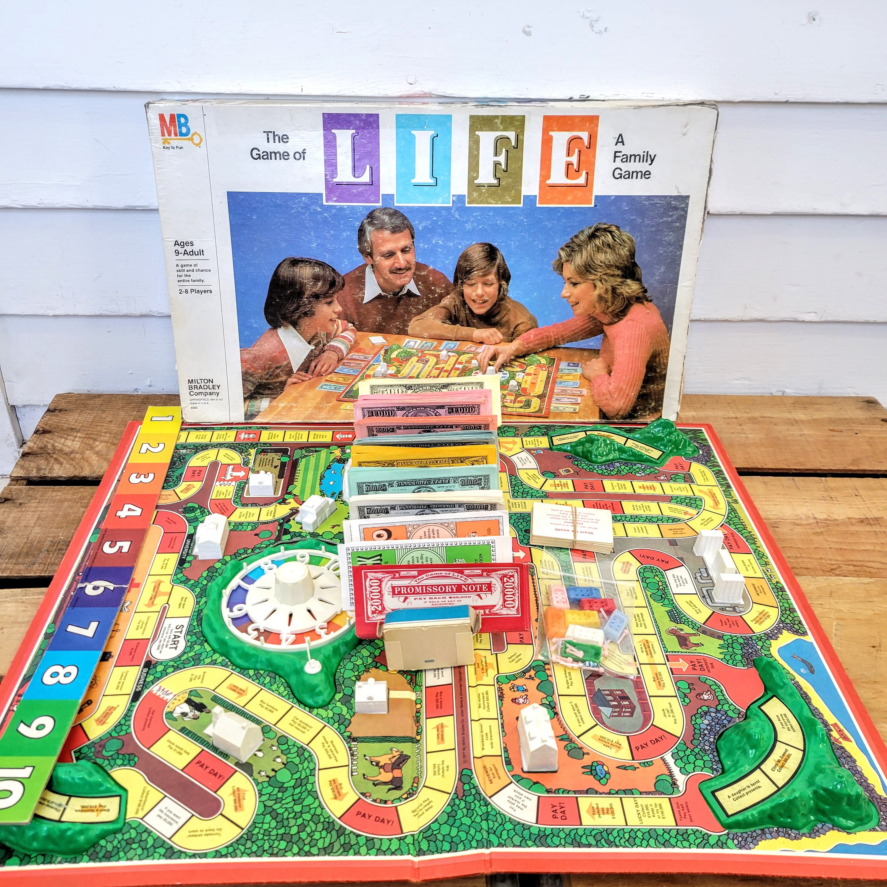 Vintage 1970 the Game of Life Board Game Complete Milton 