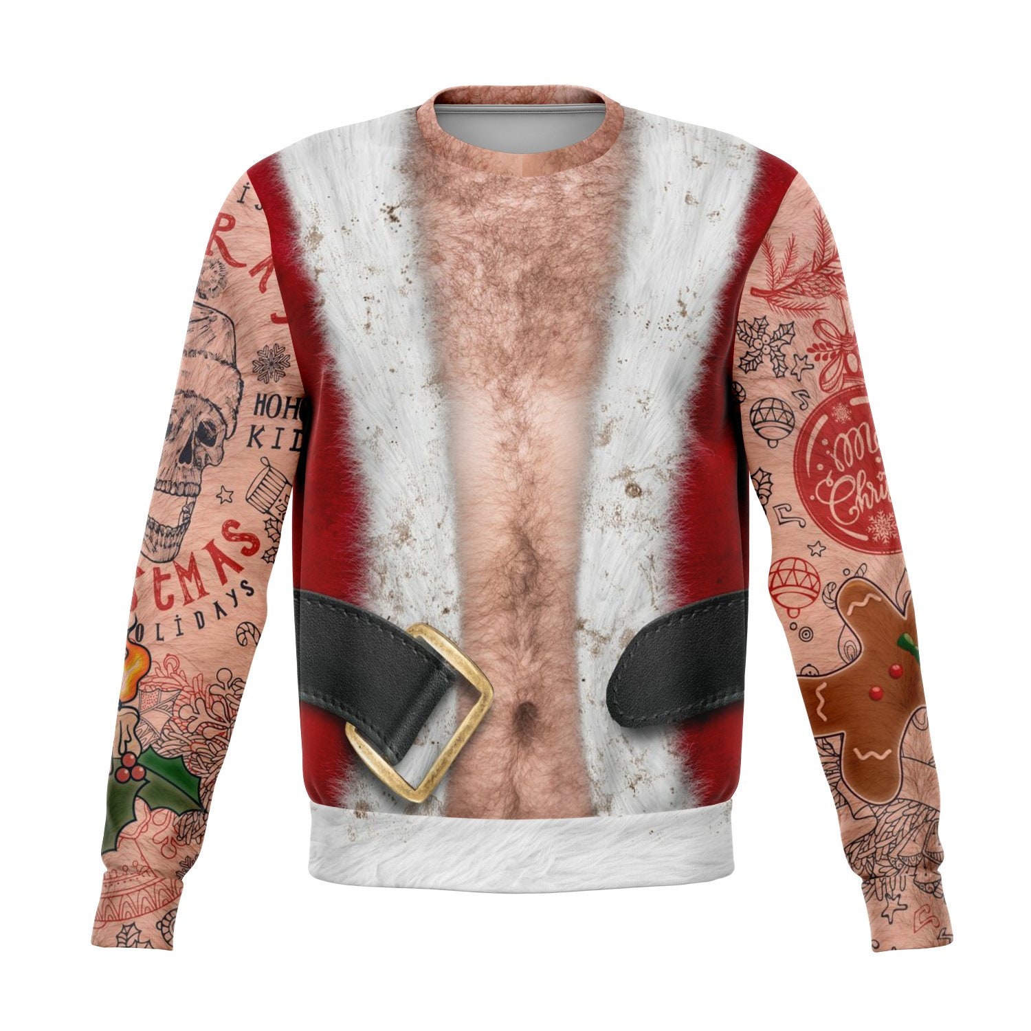 Ugly christmas sweater with tattoos sale