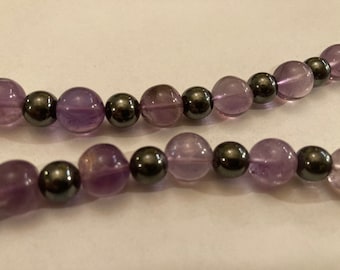 Amethyst and Hematite Necklace