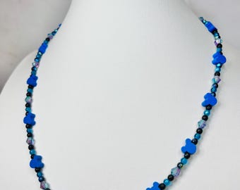 Mickey Mouse Ears Inspired Czech Glass Necklace