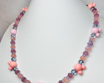 Mickey Mouse Ears Inspired Czech Glass Necklace