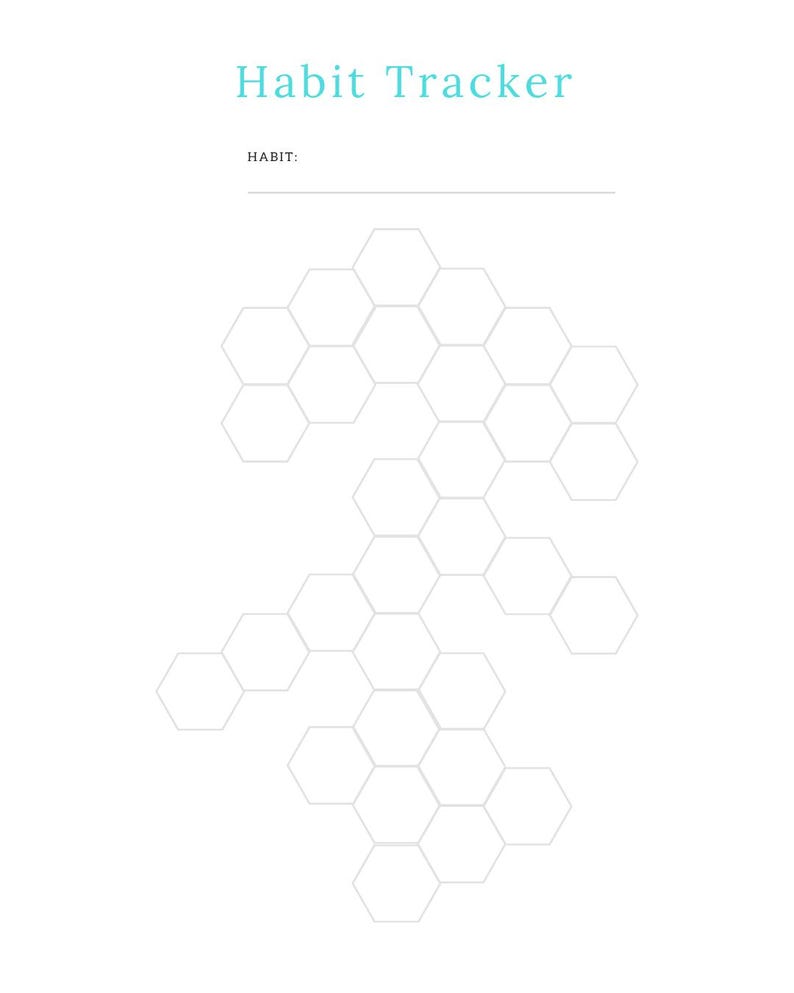 Light Pattern Tracker Minimalist Digital Habit Tracker for Goodnotes & PDF (digital Download ...