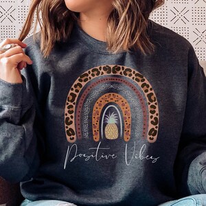 Positive Vibes Only Sweatshirt, Couples Sweatshirt, Jumper, Sweater, Rainbow, IVF Gift, Pineapple, Transfer Day, IVF Day, Good Vibes, IUI