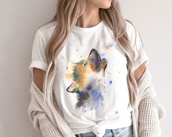 Wolf Shirt, Howling Wolf, Floral Wolf, Wolf Lover Gift, Animal Lover Shirt, Dog Lover Shirt, Wolf Girl, Wolves Gifts, Wildlife Animals Tee
