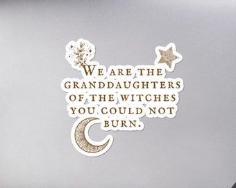 We Are the Granddaughters of the Witches You Could Not Burn Salem Sticker Wicca Not Every Wicca, Lives in Salem Mystical Tshirt Mystic