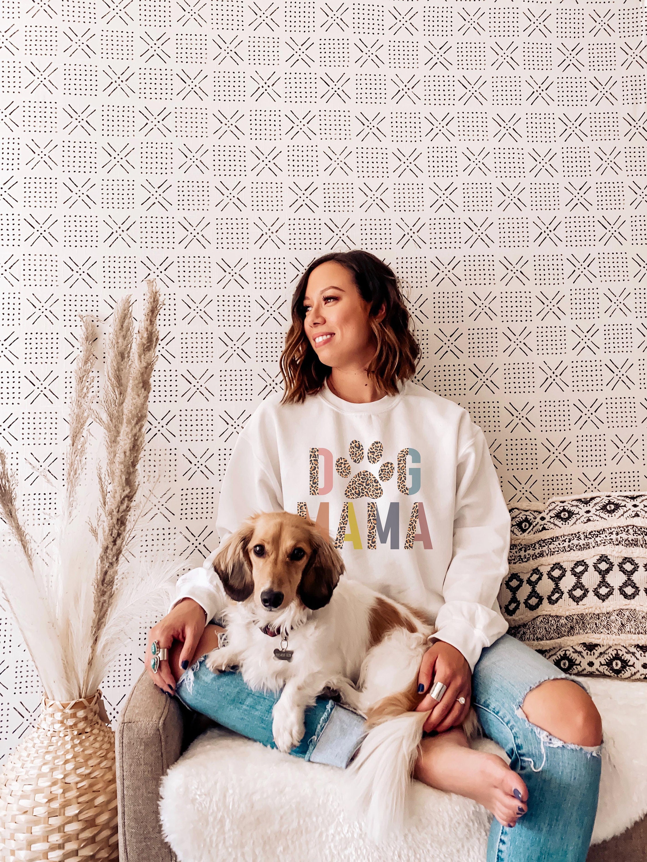 Dog Mom Sweatshirt, Dog Lover Sweatshirt, Dog Jumper, Dog Mum Jumper,…