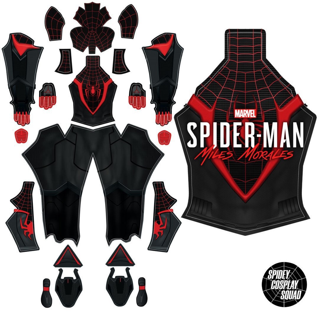 Miles Morales SpiderMan PS5 PlayStation costume pattern Etsy