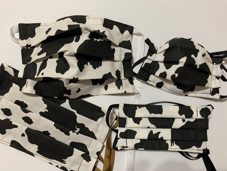 Cow Print   Adult/Child & Elastic/Ties image 0