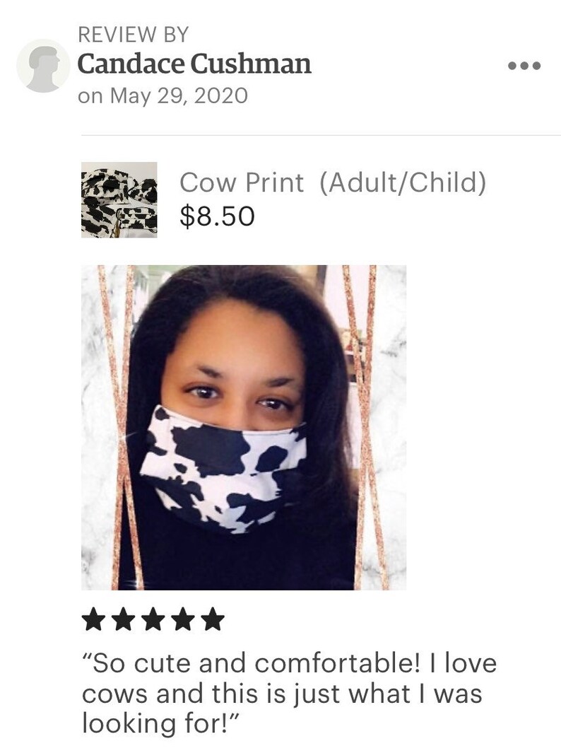 Cow Print   Adult/Child & Elastic/Ties image 1