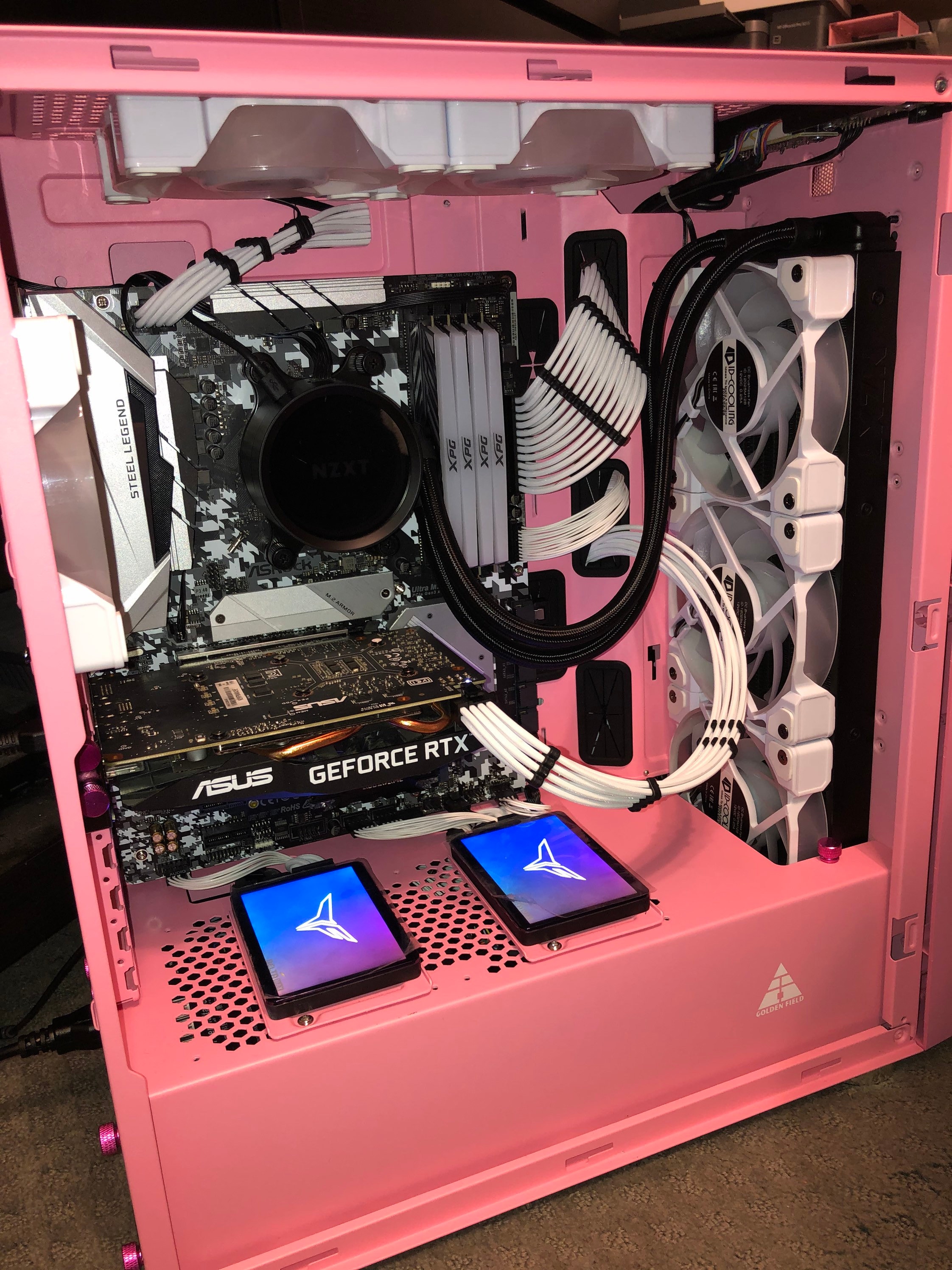 Pink gaming pc nzxt custom build pc for gaming etsy