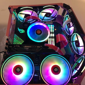 Ready to Ship - Pink Gaming PC Wire Frame - Custom Build PC for Gaming