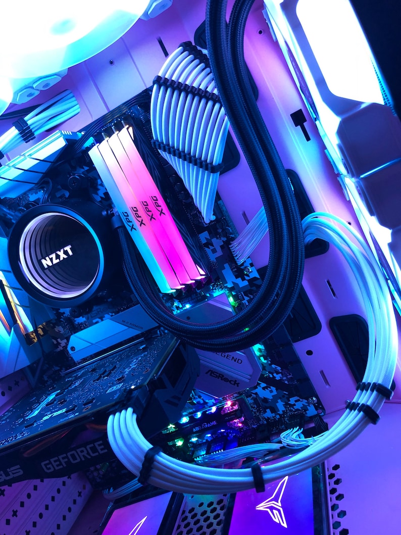Pink gaming pc nzxt custom build pc for gaming etsy