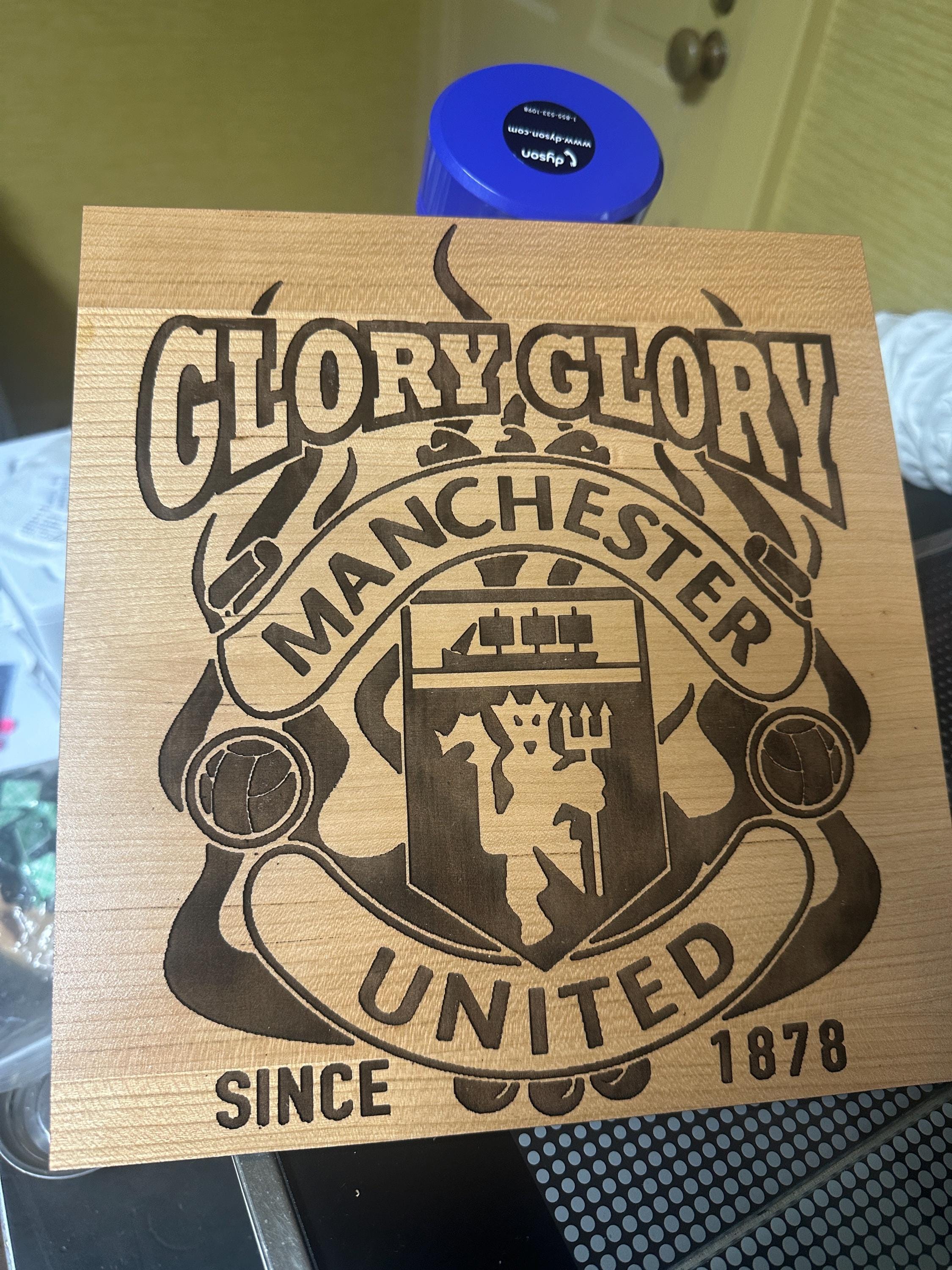 Manchester United Laser Cut Wood Sign – Customizable Fan Art - Etsy