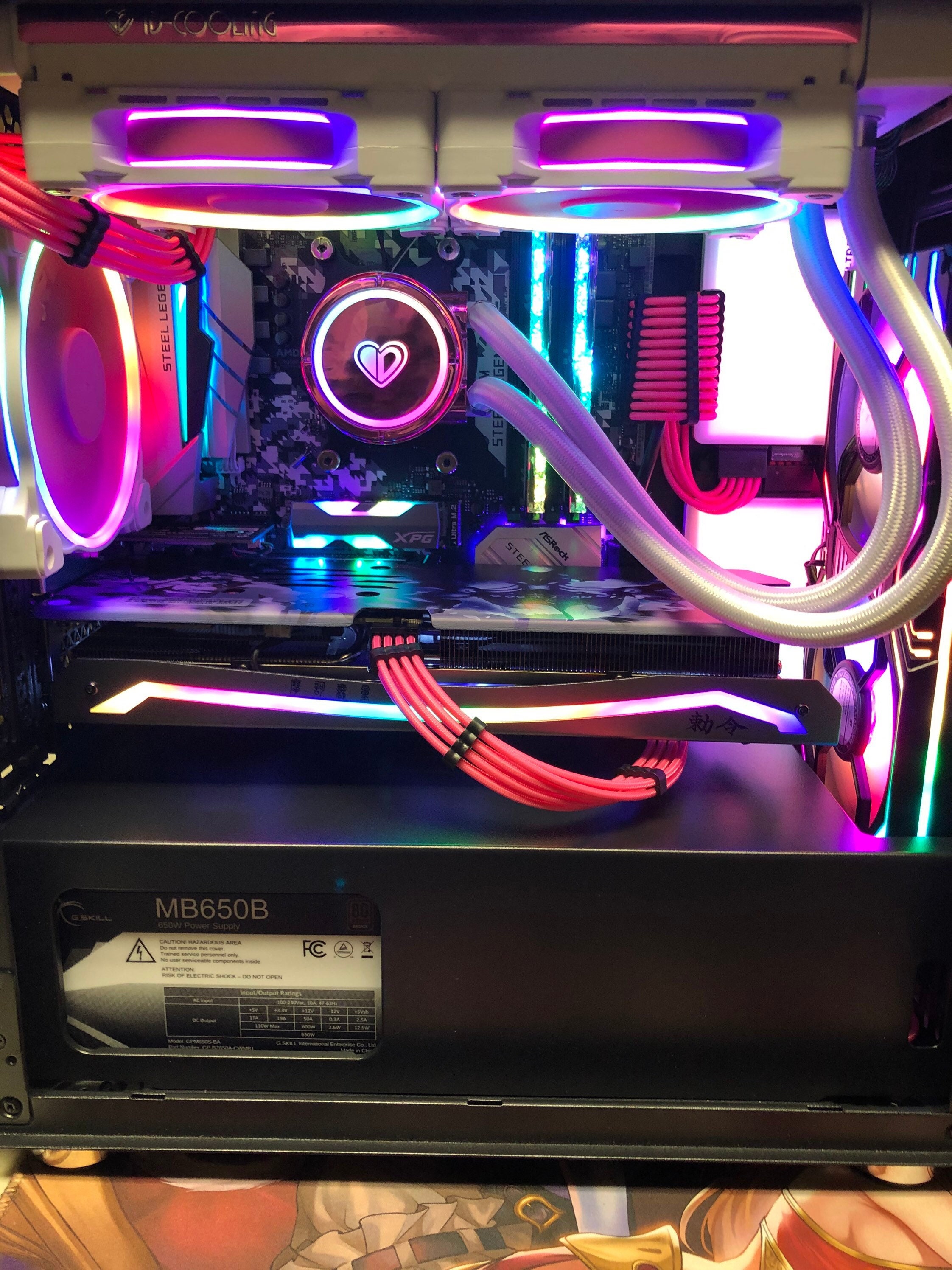 The Advanced Evelynne ® - The Original Pink Gaming Computer (Prebuilt Streaming and Gaming Pink PC - Nvidia 4060, Ryzen 5 5600x, & in Black)