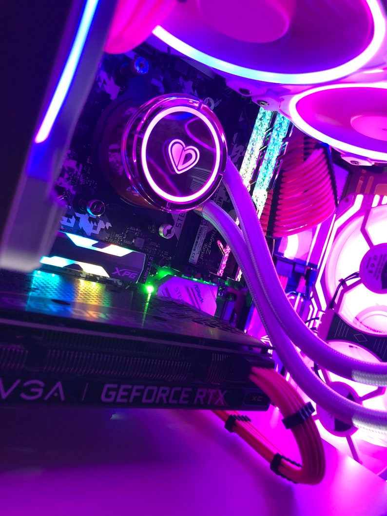 Pink Gpu Invidia The Advanced Evelynne ® (in Black) - Prebuilt Streaming and Gaming Pink ...