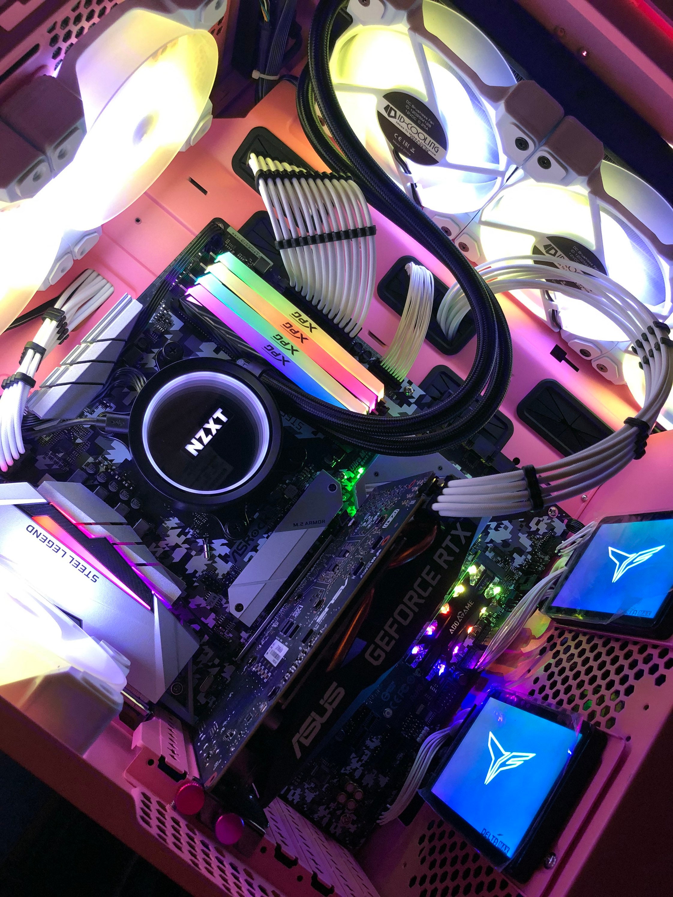 Pink gaming pc nzxt custom build pc for gaming etsy