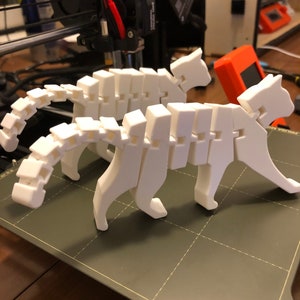 Flexi- Cat ~ 3D printed in your color and/or size choice. 3D Printed Toy , decoration , stress relief , toddler ninja star .