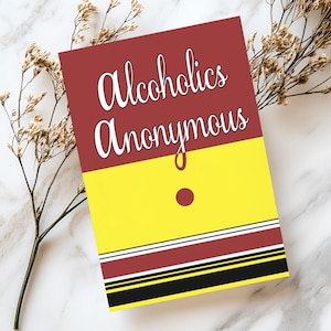 Carte des Alcooliques anonymes | Carte de voeux d'étape de récupération | Cadeau d'anniversaire de sobriété | Conception d'un gros livre AA | Célébration du voyage de rétablissement