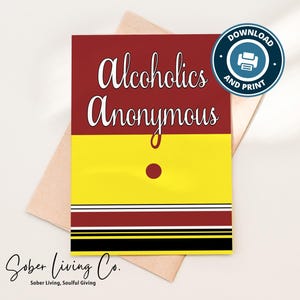 Cartão dos Alcoólicos Anônimos | Cartão de Aniversário de Sobriedade | Presente de Recuperação | Cartão de Aniversário AA | Cartão de Recuperação para Download Digital e Impressão