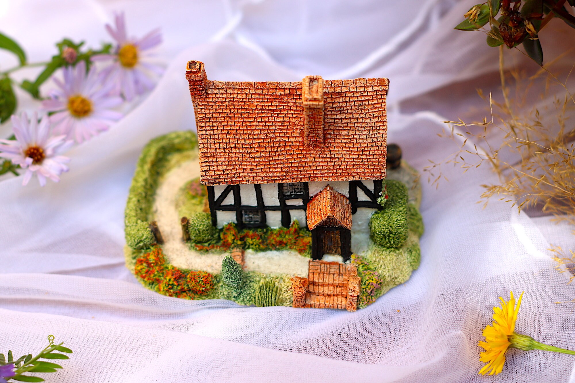 Vintage House Figurine Cottagecore Home Decor Cottage Etsy