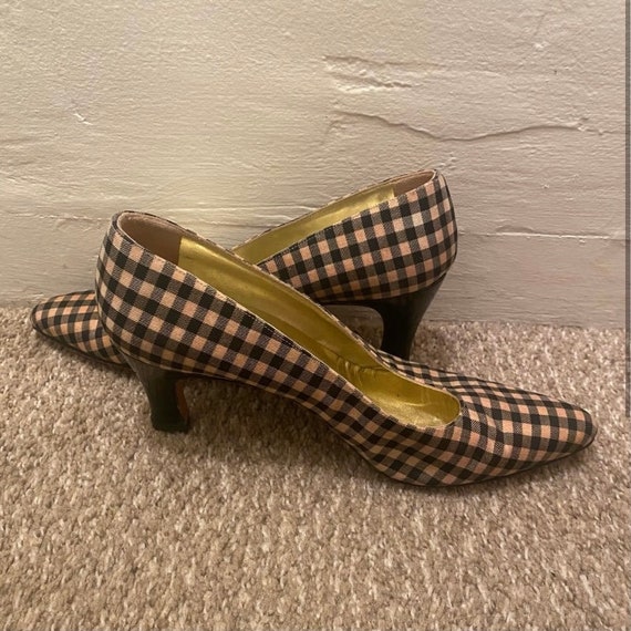 Vintage Escada Gingham Pumps - image 2