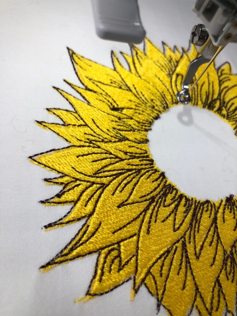 Embroidery sunflower sunflower embroidery design for machine  etsy Embroidery sunflower sunflower embroidery design for machine  etsy