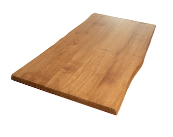 40 cm breite Tischplatte mit zwei Baumkanten Farbe:Smoked - Plattendicke 4 cm