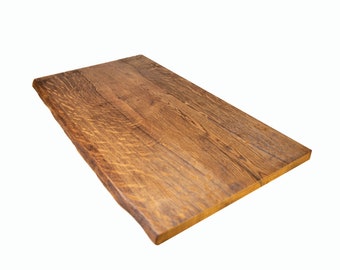 Gebürstete Massivholzplatte in dark - Tiefe 45 cm mit  3 cm Plattenstärke