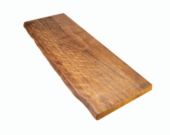 Gebürstete Massivholzplatte in dark - Tiefe 40 cm mit  2,5 cm Plattenstärke