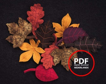 DIY - PDF Autumn Leaves - digital file with explanations and patterns