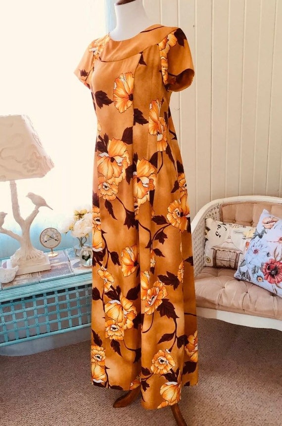 Vintage Island Fashions Floral Maxi Dress - image 3