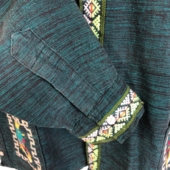 Vintage 70s Guatemalan embroidered jacket shirt - image 5