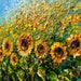 Ukrainian Sunflowers Oil Original Painting Canvas Art Flowers Artwork 8 ...