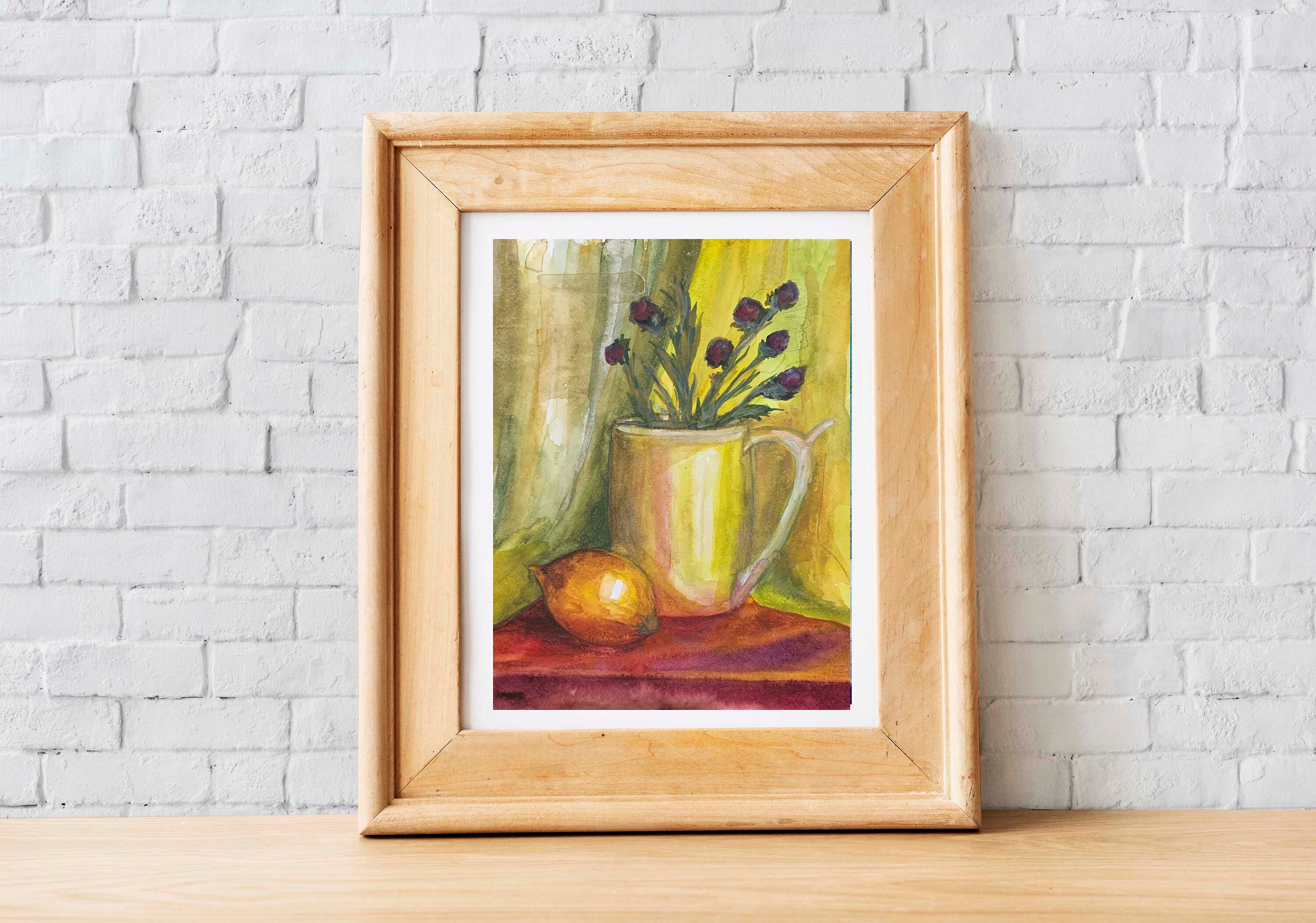 Stillleben Aquarell Malerei für die Küche Set von | Etsy