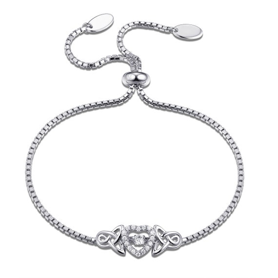 Silver Heart Bracelet Ladies Women Real Silver Genuine Silver Etsy