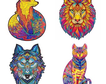 wooden jigsaw animals