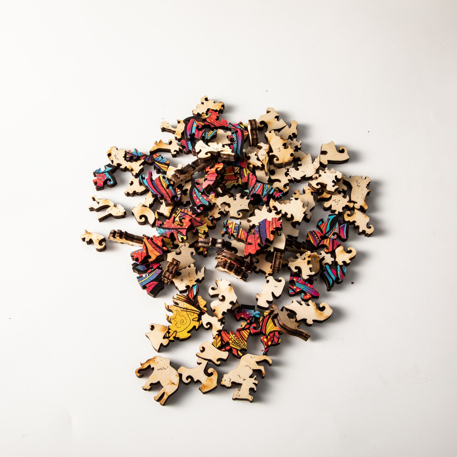 Magic Jigsaw PuzzleUnique Shape JigsawColorful Animal Wooden Etsy