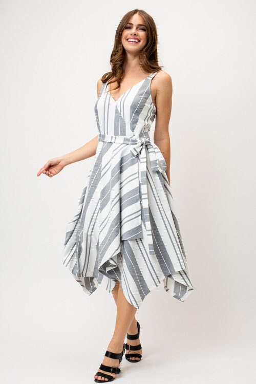 Printed Wrap Midi Dress with Belt main image 1
