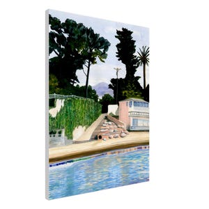 Miramar Beach Watercolor Canvas Print: Coastal View Art Décor