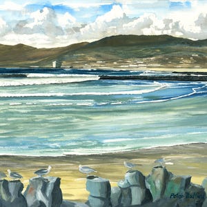 Pierpont Locals Watercolor Art Print: Coastal Beach Home Decor