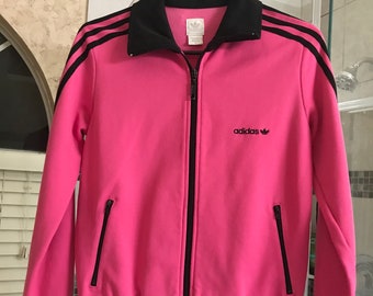 hot pink and black adidas jacket