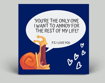 Multimedia Watercolor Funny Love Valentine Card You are my favorite person to annoy