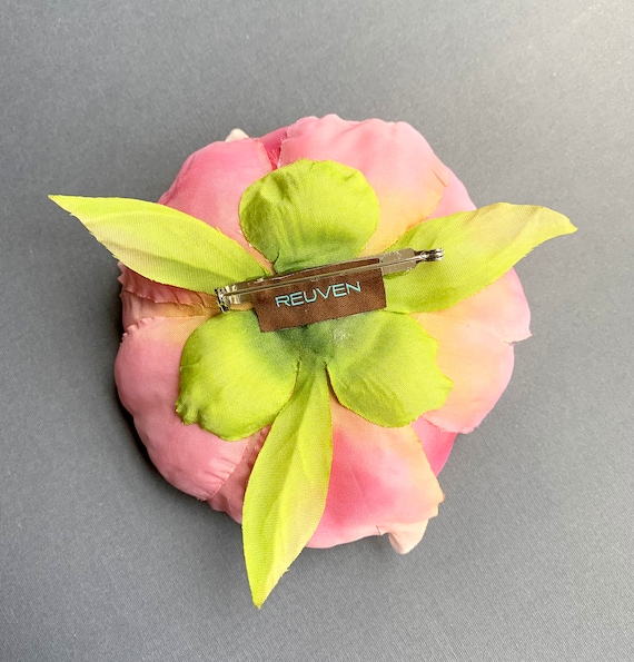 Pink Peony Flower Pin Brooch