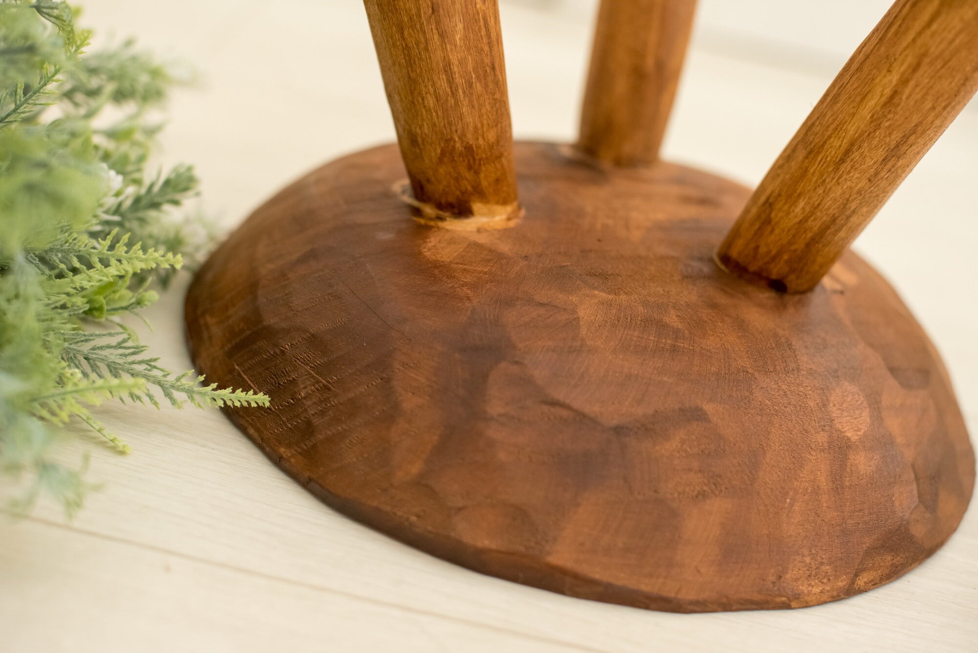 Carved Plant Stand/ Wood Plant Stand Stool/ Wooden Plant Stand